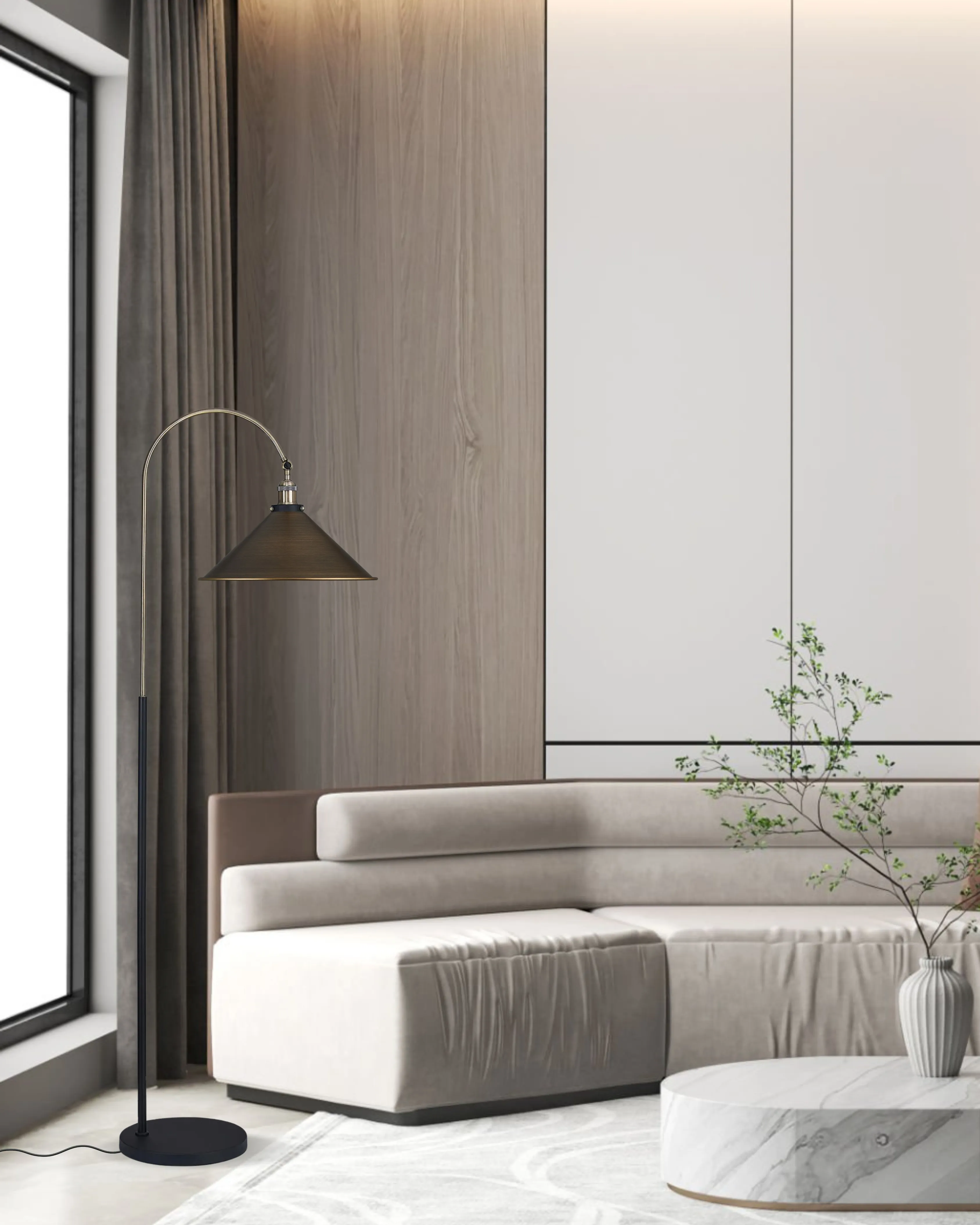 Dreifa Curved Floor Lamps Deco Base Only Floor Lamps